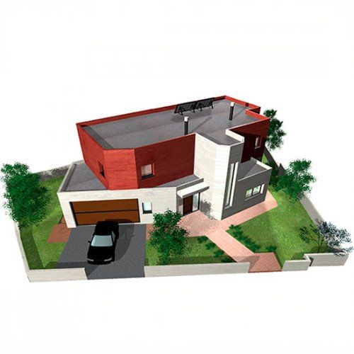 Vivienda unifamiliar aislada proyectada siguiendo el estándar Passivhaus, es decir, con un consumo energético casi nulo.