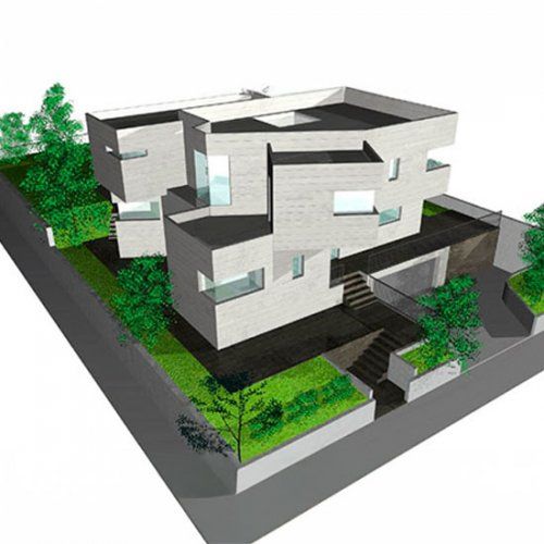 Proyecto de dos casas adosadas situadas en la Calle Mariscota, en Valldoreix.